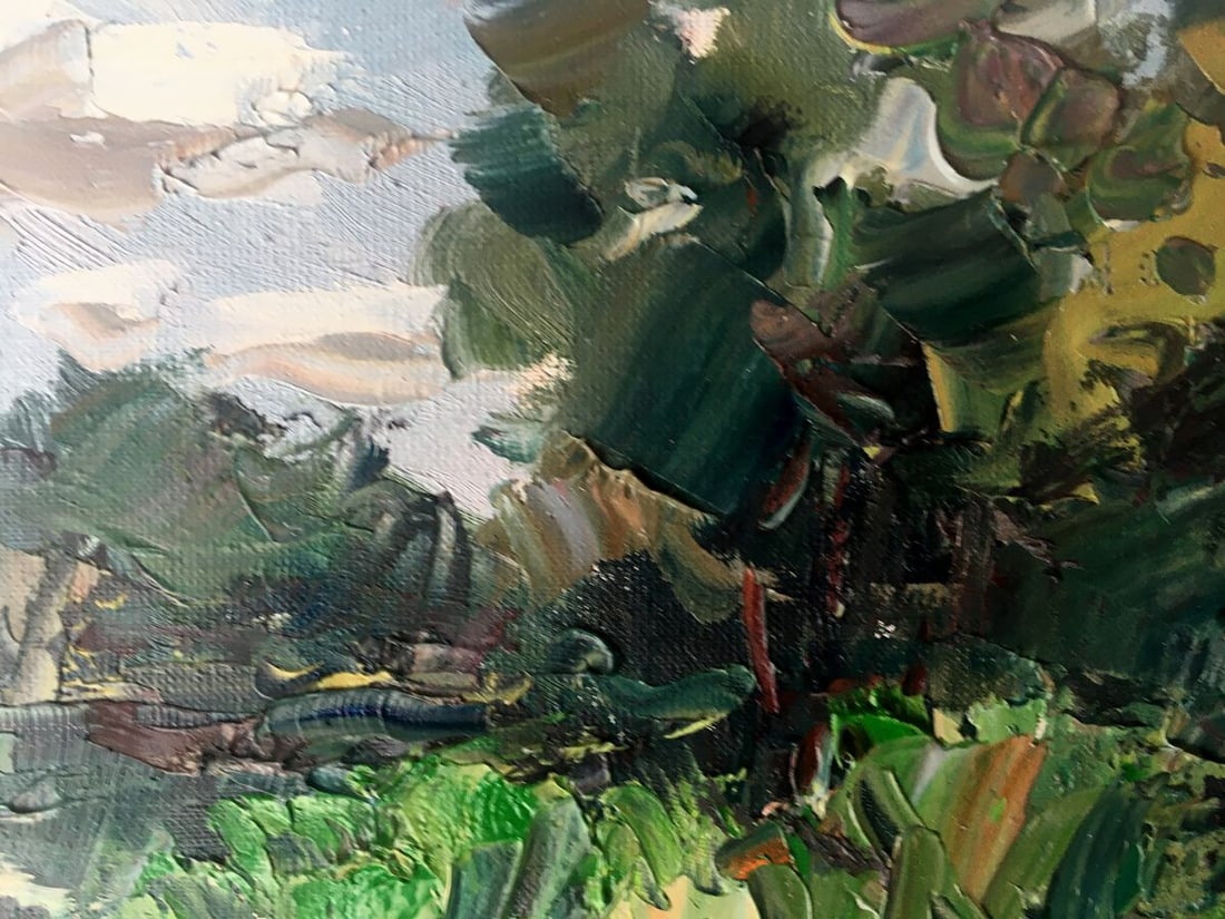 Oil painting River in the forest Alexander Nikolaevich Cherednichenko - 5