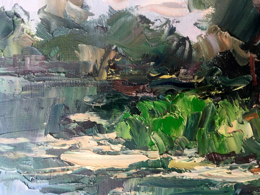Oil painting River in the forest Alexander Nikolaevich Cherednichenko - 8