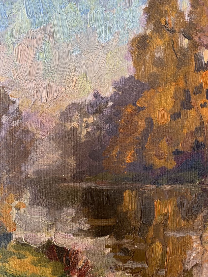 Oil painting Evening landscape Batrakov Vladimir Grigorievich - 4