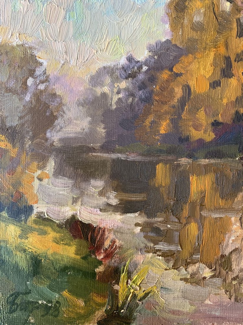 Oil painting Evening landscape Batrakov Vladimir Grigorievich - 5