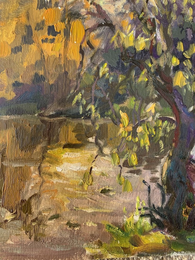 Oil painting Evening landscape Batrakov Vladimir Grigorievich - 9
