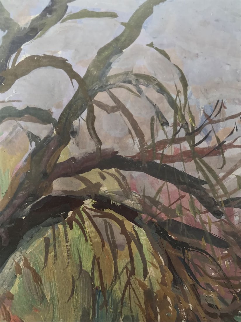 Oil painting By the river Unknown artist - 4