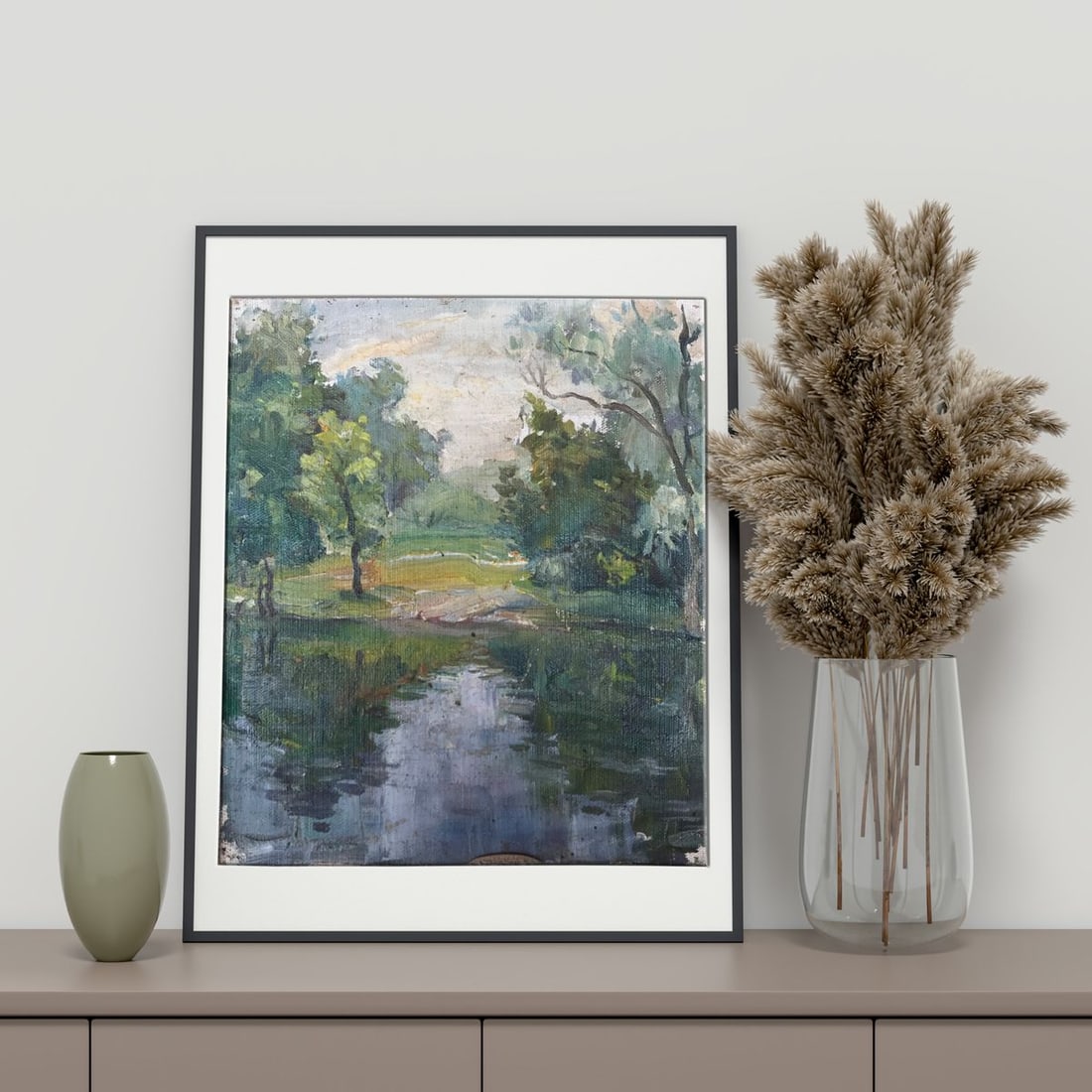 Oil painting Rest in the forest Unknown artist - 3