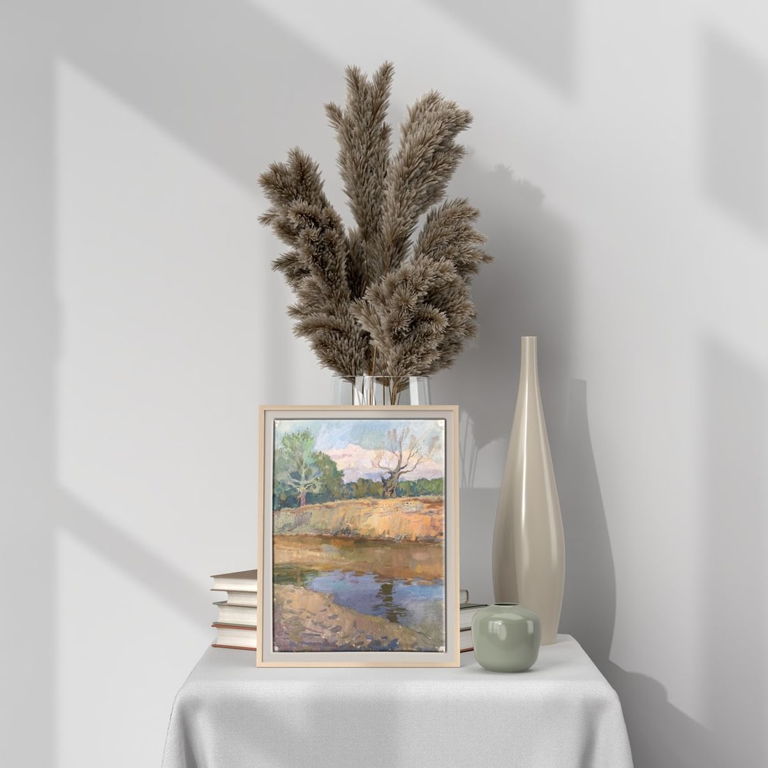 Oil painting River Psyol Wihyrovskii Victor - 3