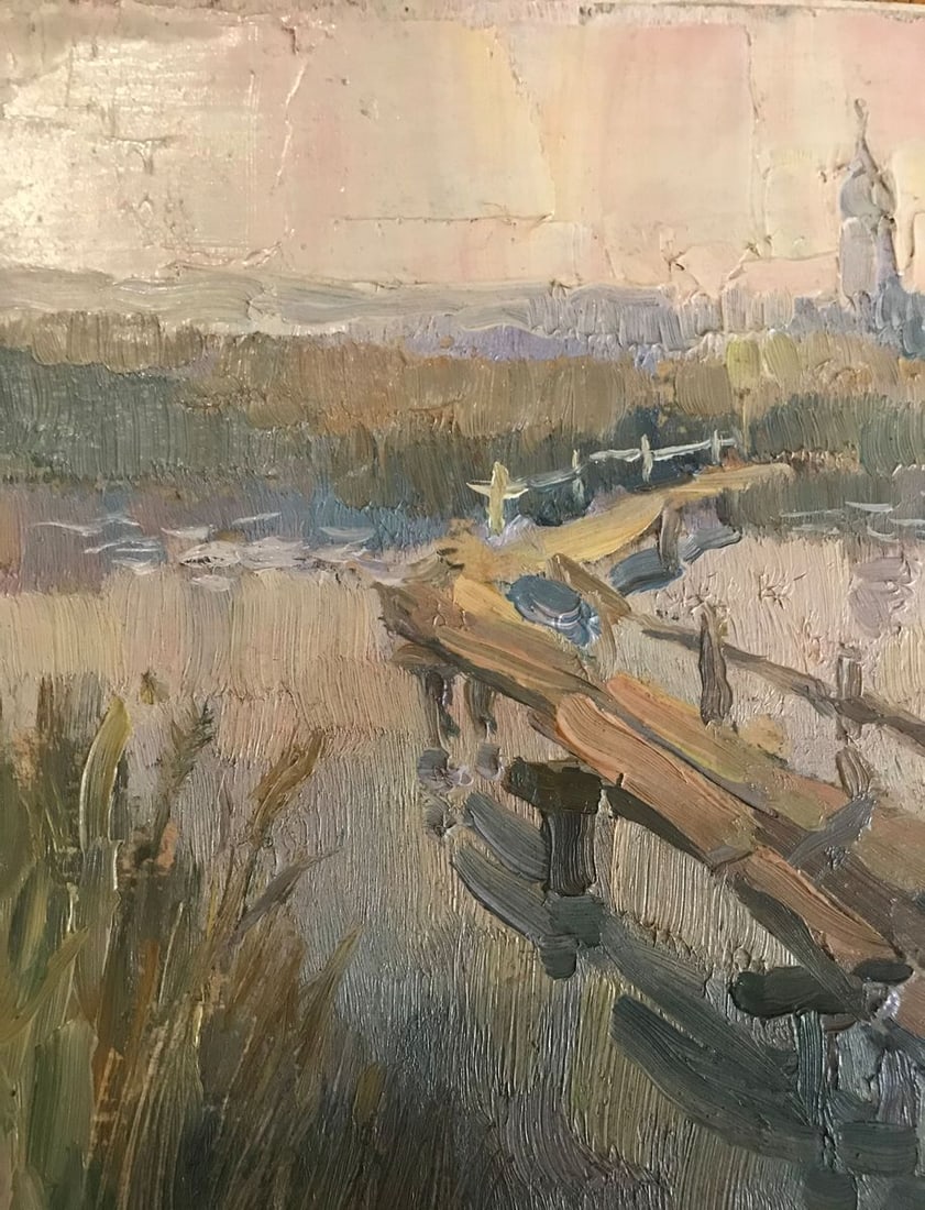 Oil painting Road to the village Unknown artist - 4