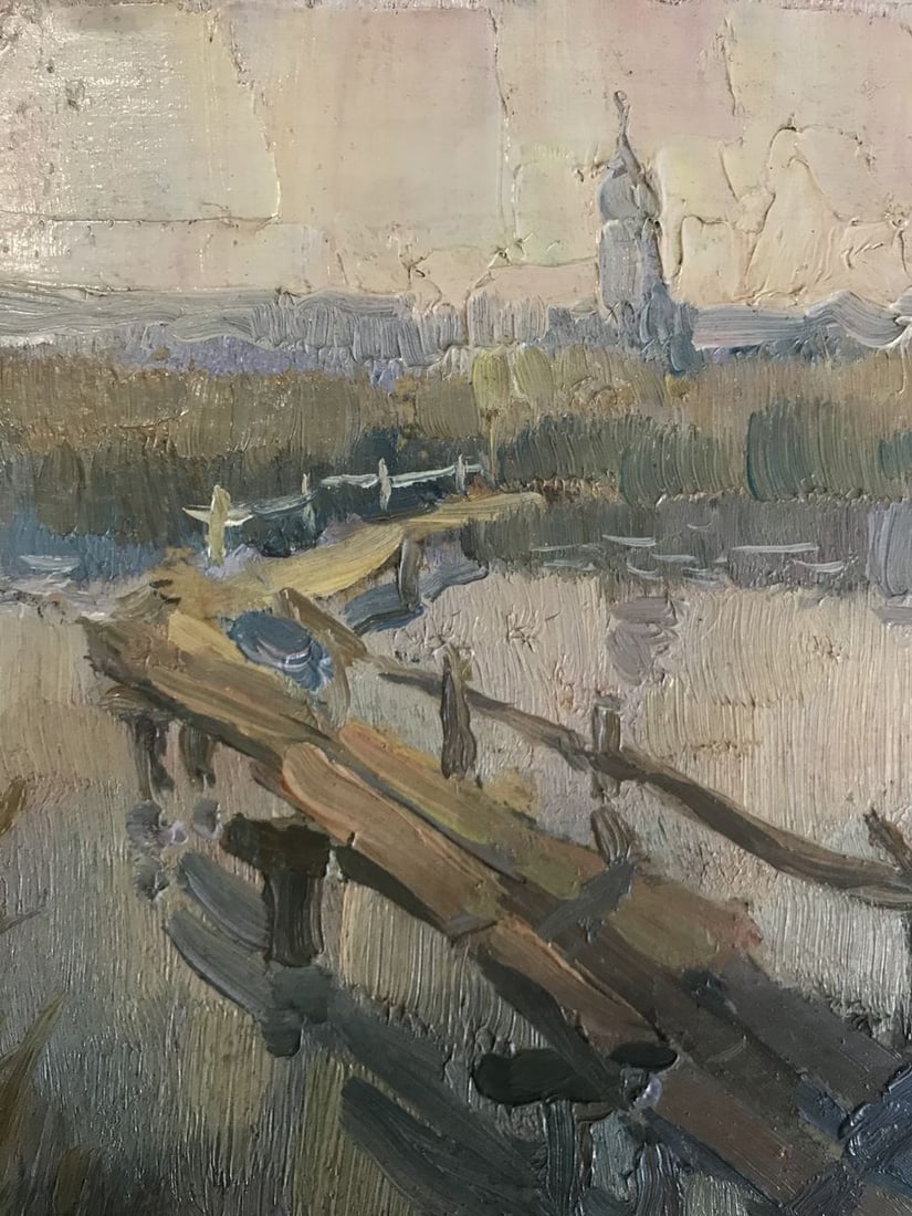 Oil painting Road to the village Unknown artist - 5