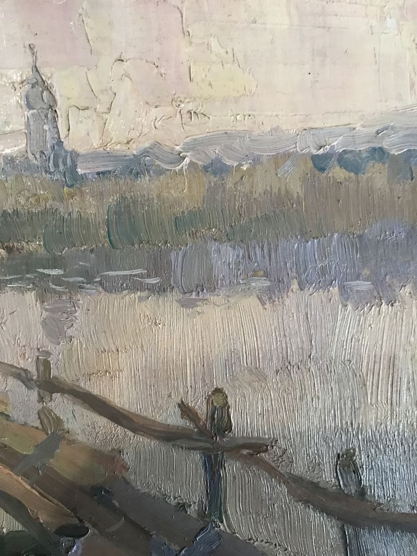 Oil painting Road to the village Unknown artist - 6