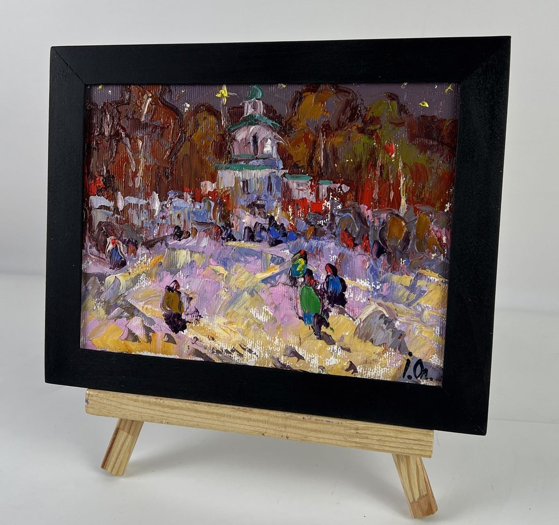 Oil painting Evening Arrival at Church Oleksiy Ivanyuk - 2