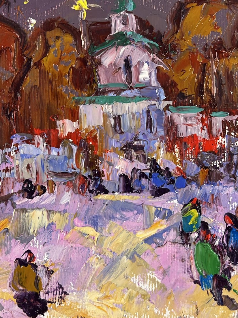 Oil painting Evening Arrival at Church Oleksiy Ivanyuk - 6