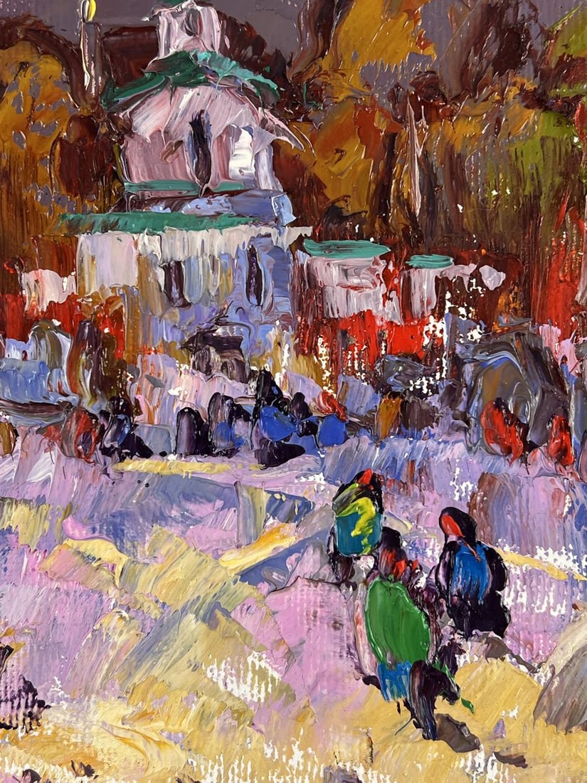 Oil painting Evening Arrival at Church Oleksiy Ivanyuk - 8