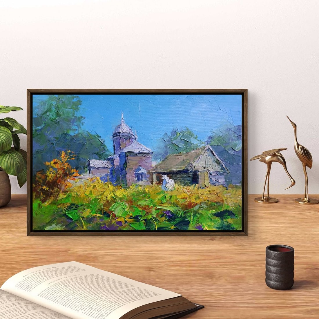 Oil painting Village Church on a Clear Day Boris Serdyuk - 3