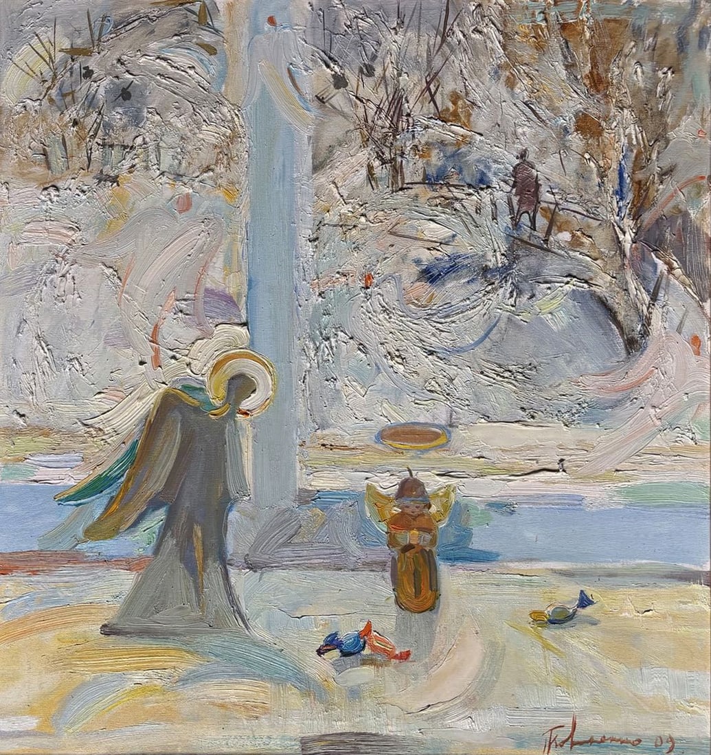 Oil painting Christmas Holiday Ivan Kovalenko: Title: Oil painting Christmas Holiday Ivan Kovalenko Description: NoKoval 278 *** ABOUT THIS PAINTING *** * TITLE: "Christmas Holiday" * ARTISTS: Ivan Kovalenko * SIZE: 80x70 cm/'31.49x27.55 inches' *