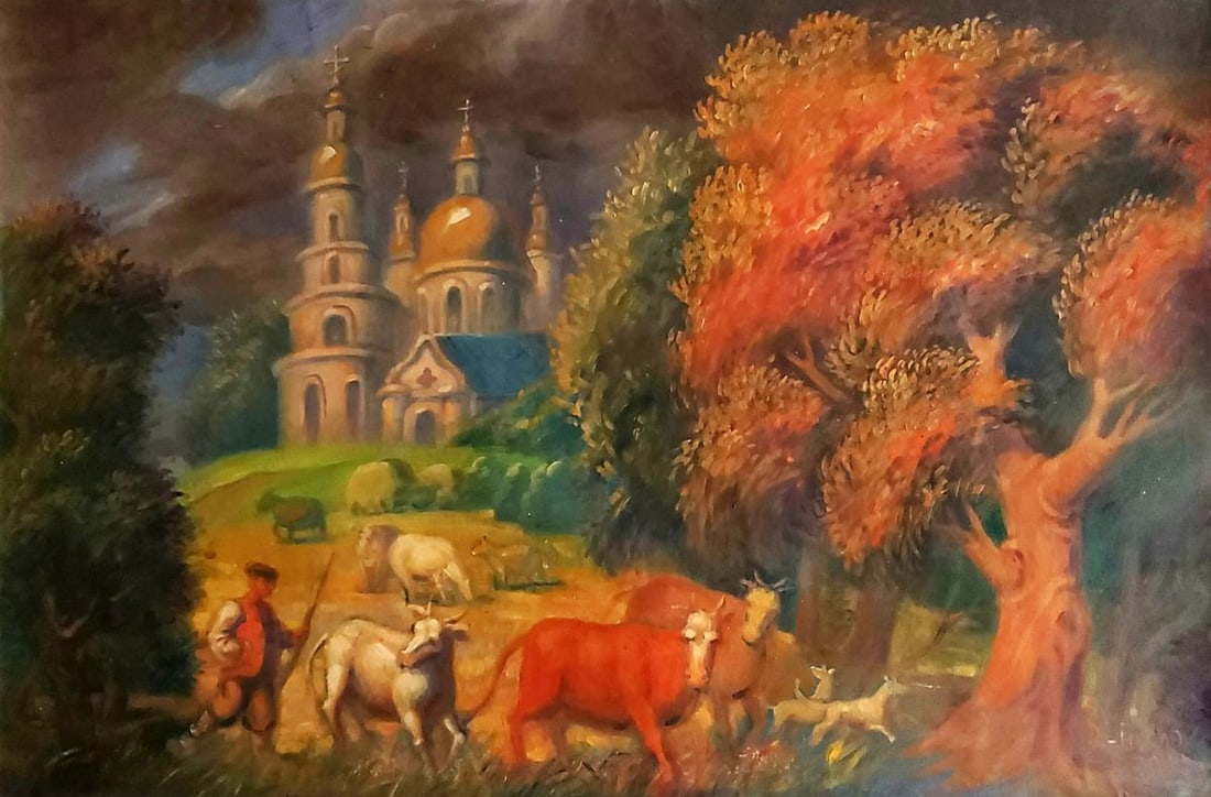 Oil painting Before the autumn shower Daniil Litvinov: Title: Oil painting Before the autumn shower Daniil Litvinov Description: NoLitv 1271 *** ABOUT THIS PAINTING *** * TITLE: "Before the autumn shower" * ARTISTS: Daniil Litvinov * SIZE: 88x59