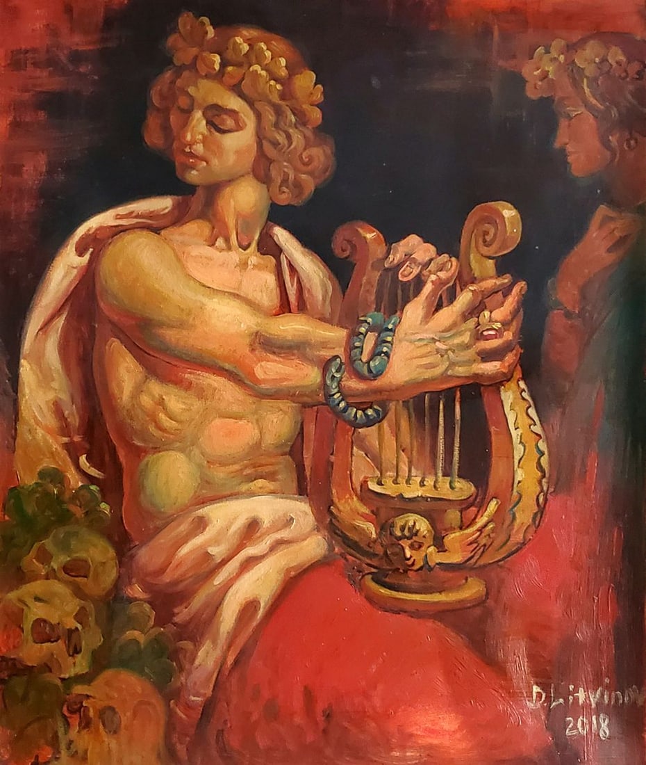 Oil painting Orpheus and Eurydice Daniil Litvinov: Title: Oil painting Orpheus and Eurydice Daniil Litvinov Description: NoLitv 1275 *** ABOUT THIS PAINTING *** * TITLE: "Orpheus and Eurydice" * ARTISTS: Daniil Litvinov * SIZE: 58x50 cm/'22.83x19.68