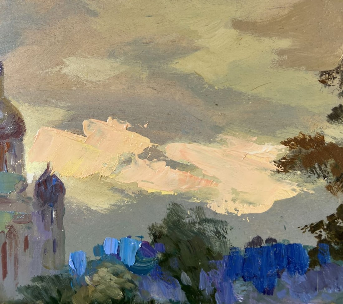 Oil painting Church over the river Yuriy Suprunchuk - 5