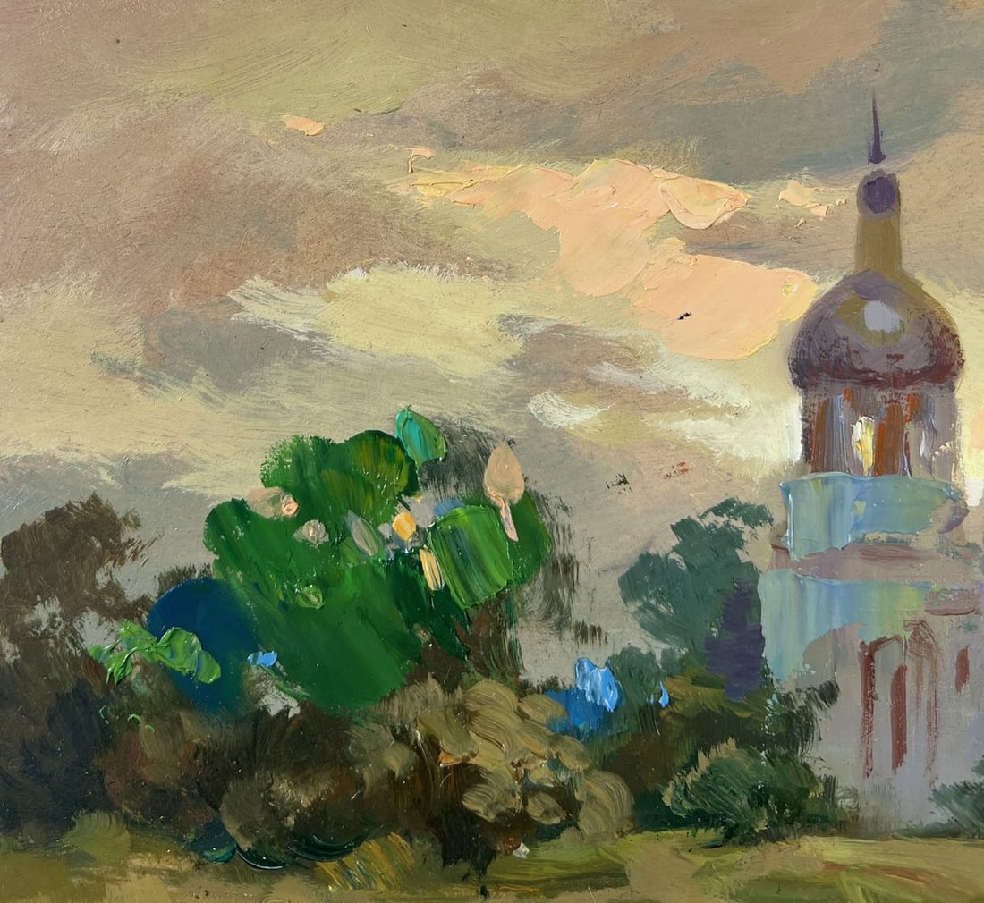 Oil painting Church over the river Yuriy Suprunchuk - 6