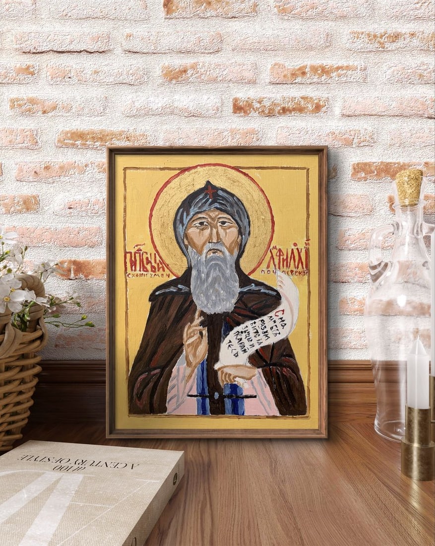 Oil painting Venerable Amphilochius of Pochaev Oleksandr Gukalov - 2