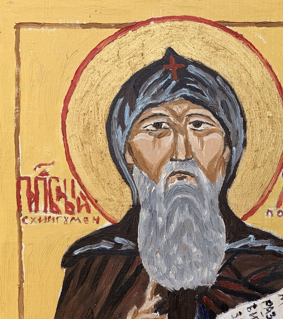Oil painting Venerable Amphilochius of Pochaev Oleksandr Gukalov - 4