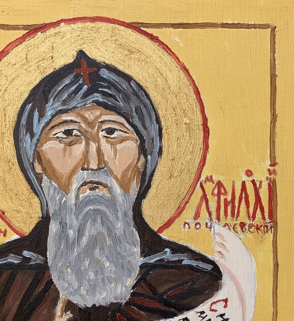 Oil painting Venerable Amphilochius of Pochaev Oleksandr Gukalov - 5