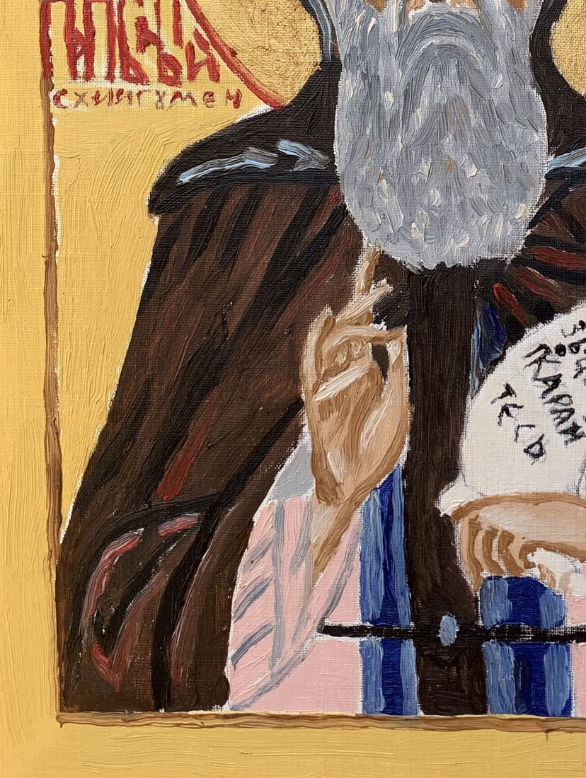 Oil painting Venerable Amphilochius of Pochaev Oleksandr Gukalov - 6