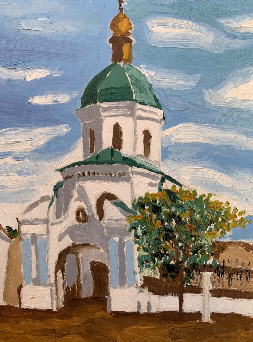 Oil painting City Church Oleksandr Gukalov - 9