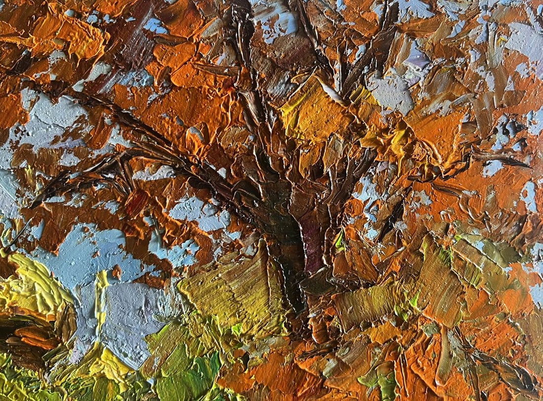 Oil painting Golden domes behind the trees Boris Serdyuk - 9