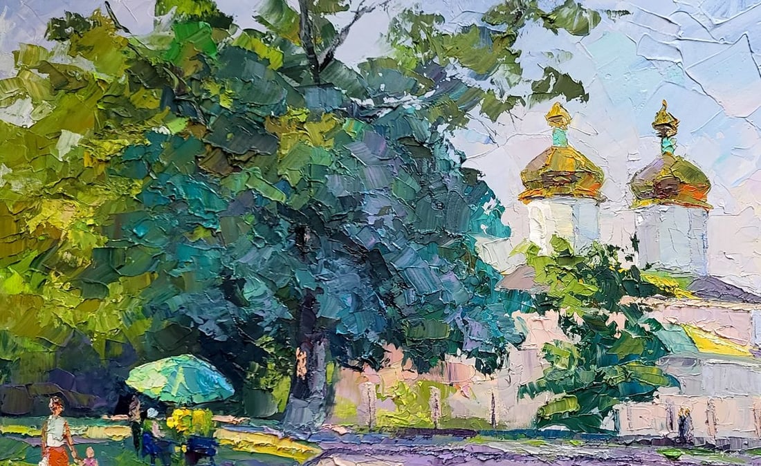 Oil painting Early near the church Serdyuk Boris Petrovich - 6