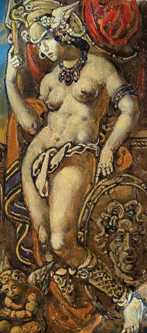 Oil painting Athena Litvinov Oleg Arkad'yevich: Title: Oil painting Athena Litvinov Oleg Arkad'yevich Description: NoLitv 326 *** ABOUT THIS PAINTING *** * TITLE: "Athena" * ARTISTS: Litvinov Oleg Arkad'yevich * SIZE: 31.5x14.5 cm/'12.40x5.70