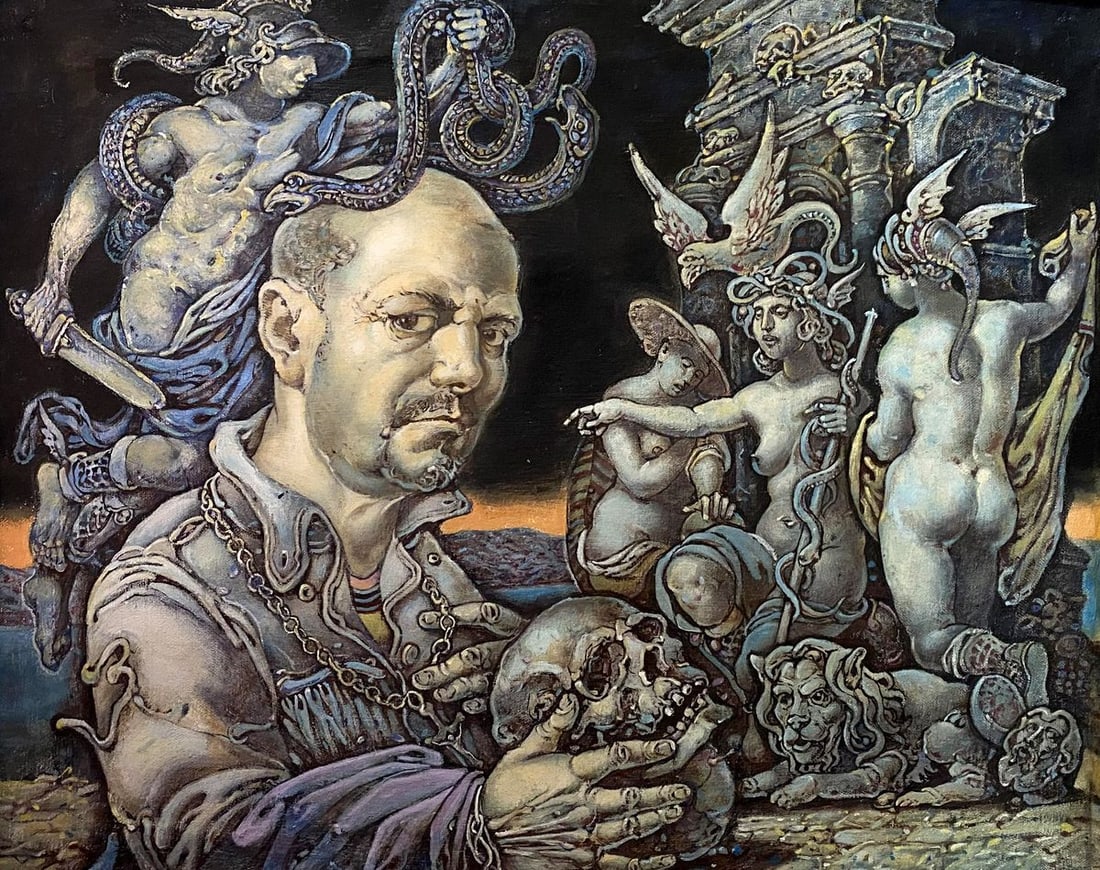 Oil painting Self-portrait Litvinov Oleg Arkad'yevich (1 of 11)