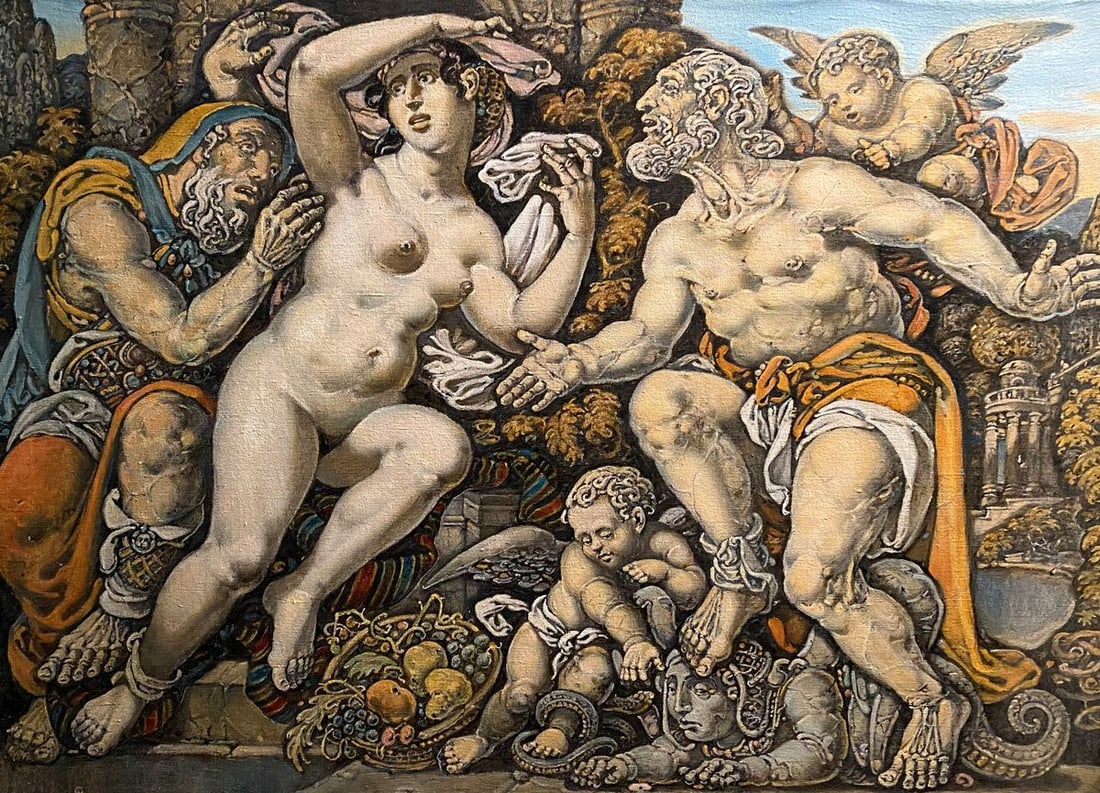 Oil painting Susanna and the Elders Litvinov Oleg Arkad'yevich: Title: Oil painting Susanna and the Elders Litvinov Oleg Arkad'yevich Description: NoLitv 444 *** ABOUT THIS PAINTING *** * TITLE: "Susanna and the Elders" * ARTISTS: Litvinov Oleg Arkad'yevich *