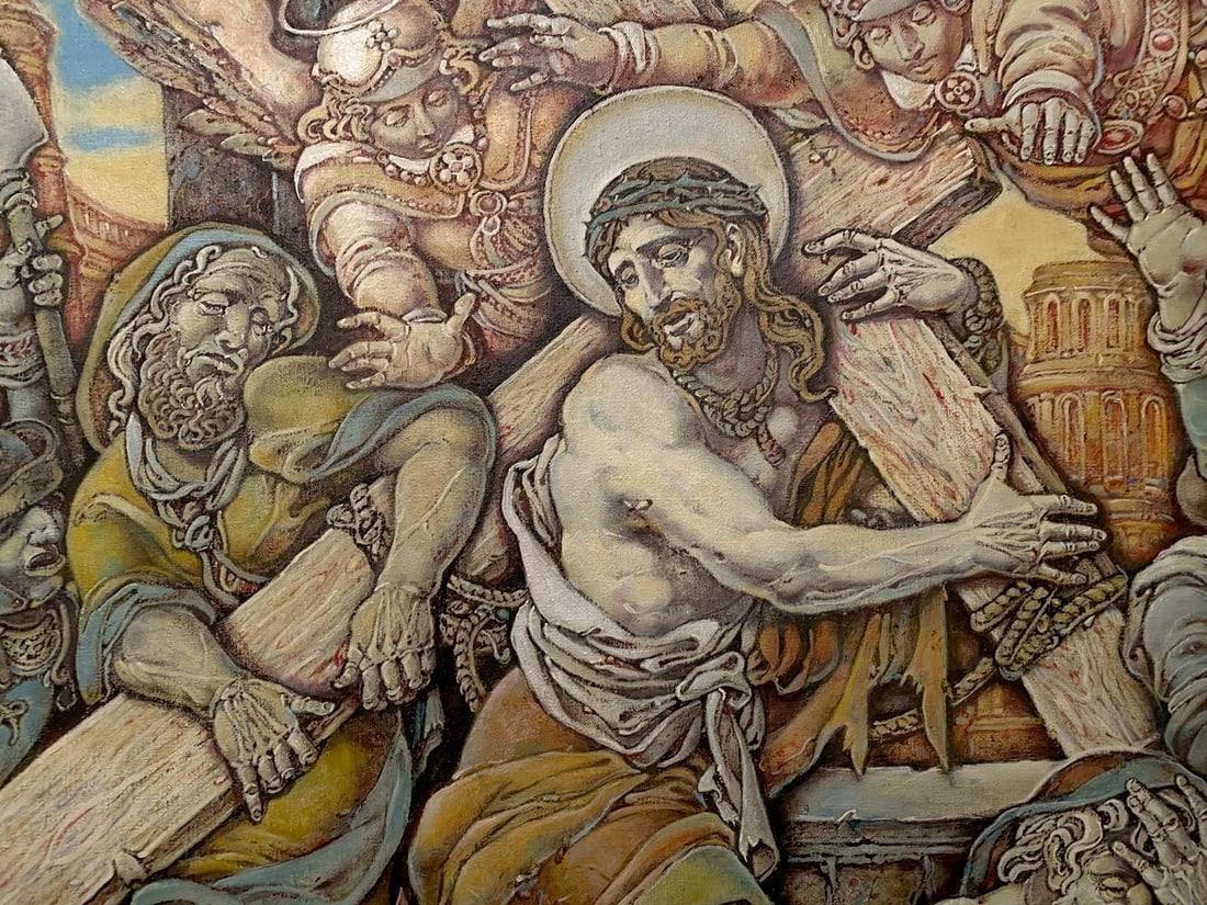 Oil painting Passion of Christ. Carrying the Cross Litvinov Oleg Arkad'yevich - 6