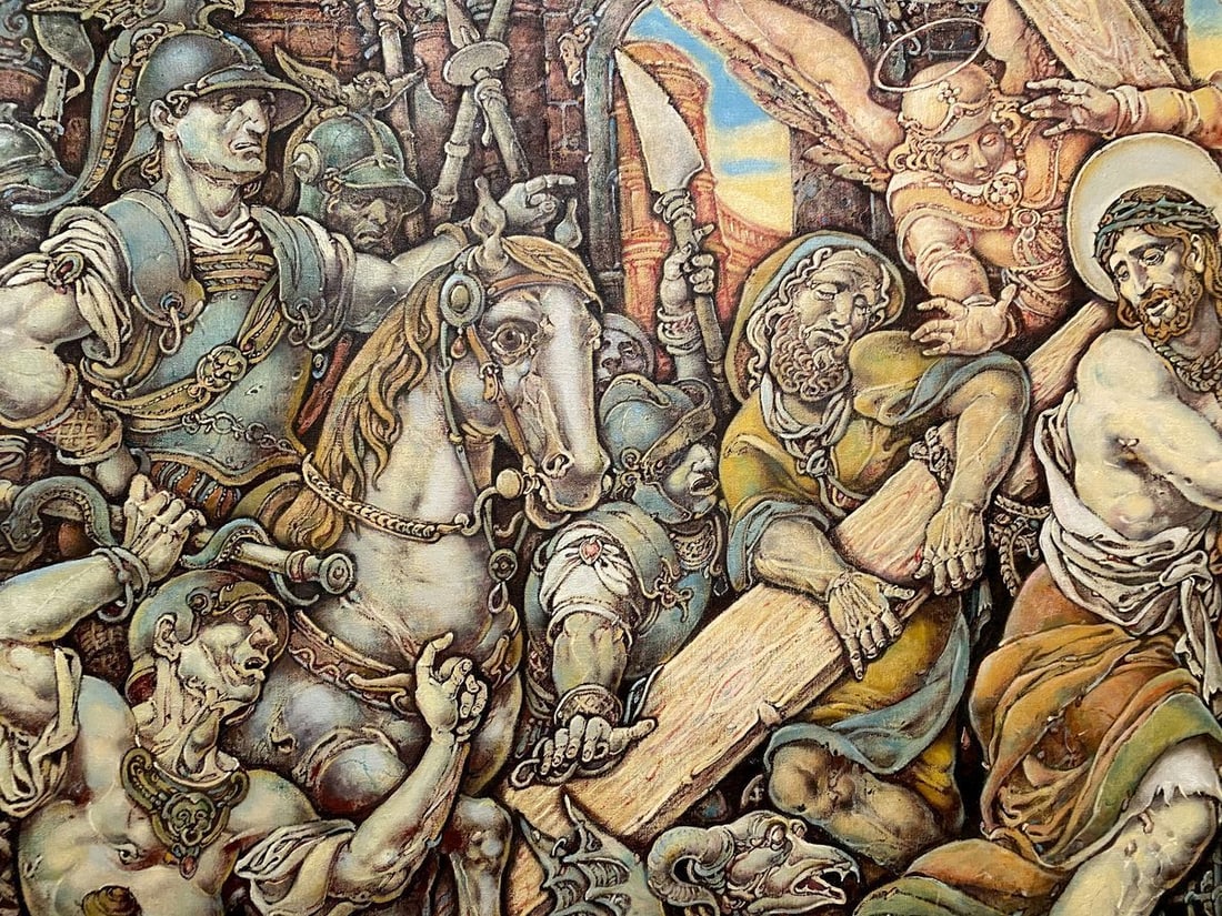 Oil painting Passion of Christ. Carrying the Cross Litvinov Oleg Arkad'yevich - 9