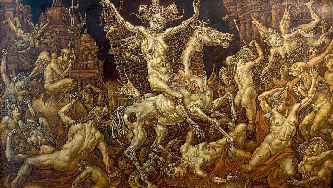 Oil painting Death triumph Litvinov Oleg Arkad'yevich (1 of 14)