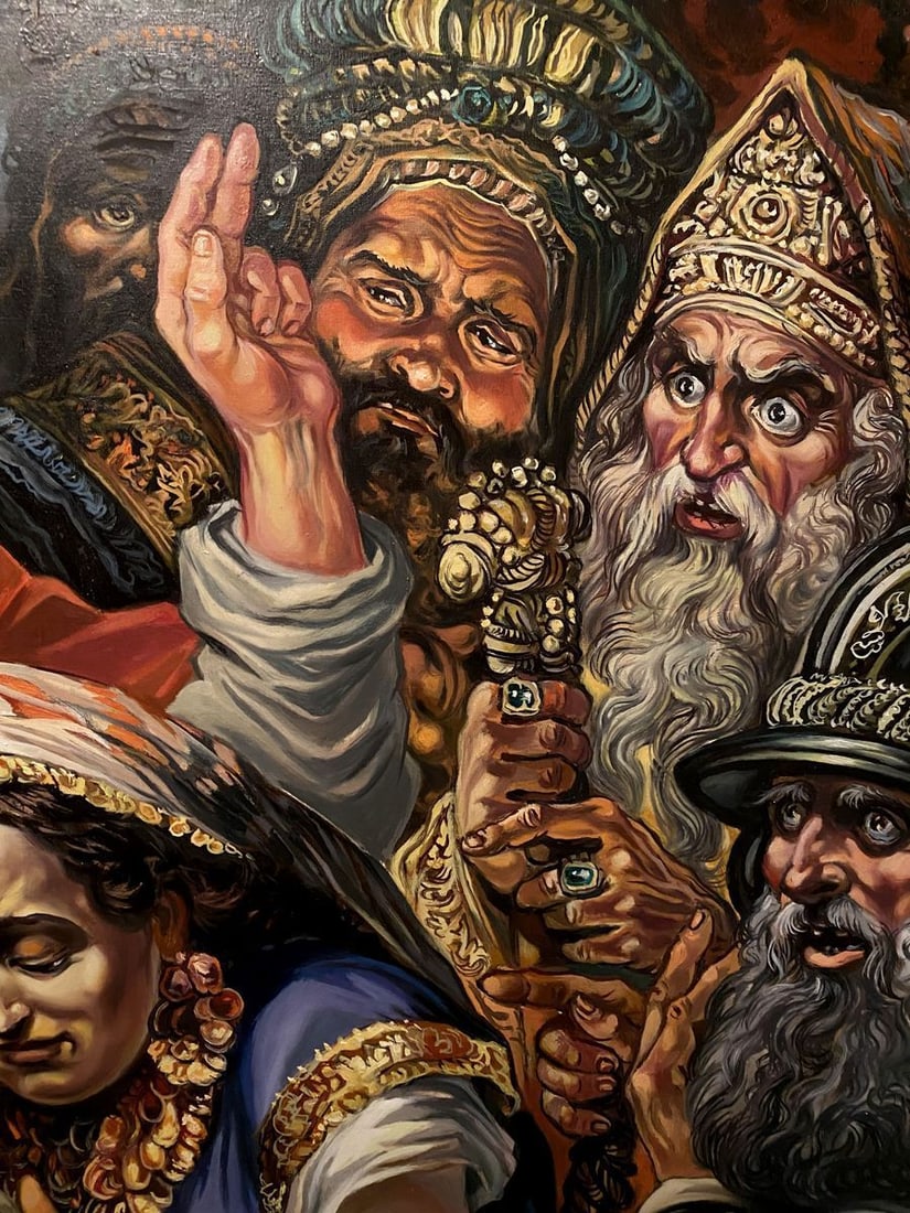 Oil painting Christ and the sinner Alexander Arkadievich Litvinov - 4