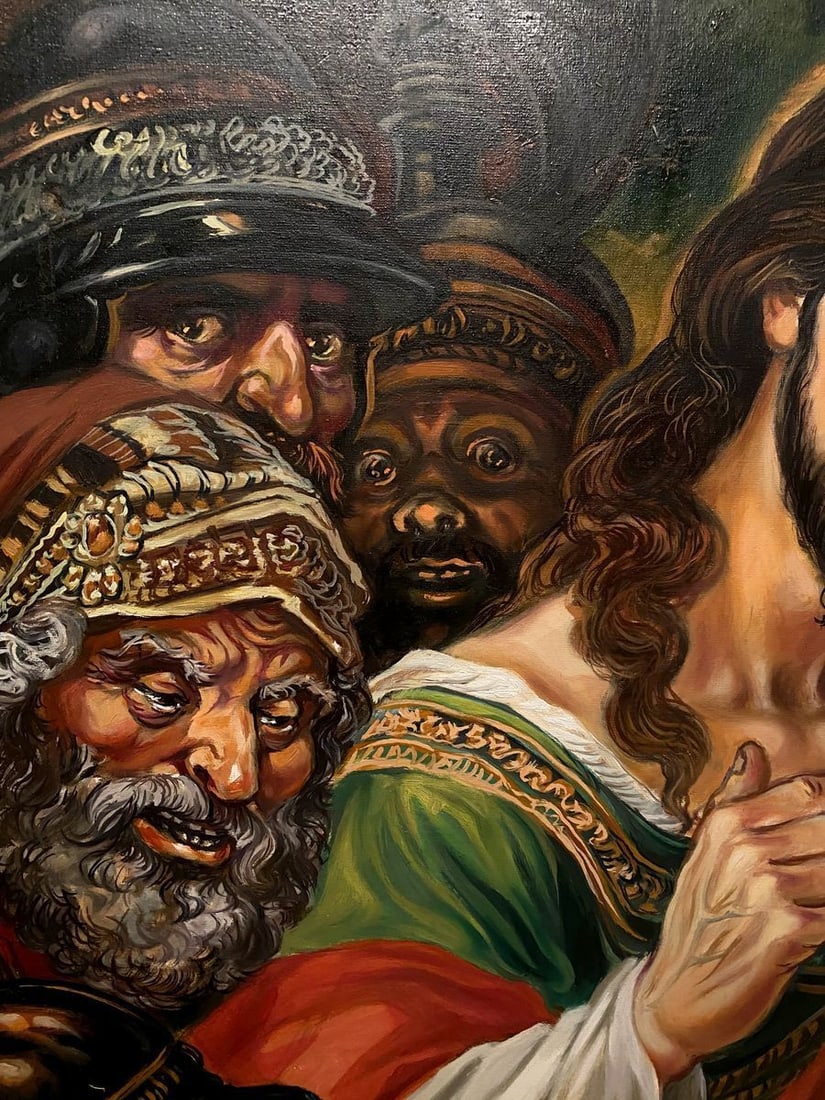 Oil painting Christ and the sinner Alexander Arkadievich Litvinov - 7