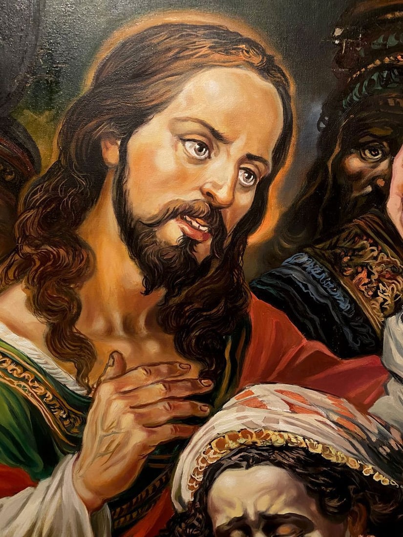 Oil painting Christ and the sinner Alexander Arkadievich Litvinov - 8