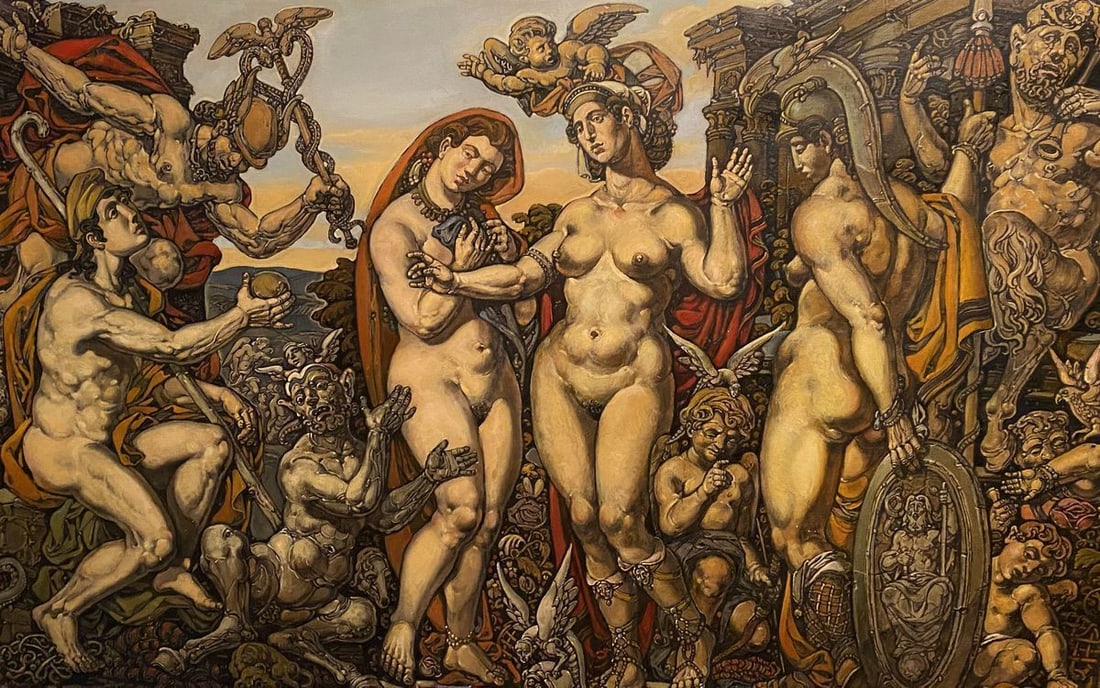 Oil painting The judgment of Paris Litvinov Oleg Arkad'yevich: Title: Oil painting The judgment of Paris Litvinov Oleg Arkad'yevich Description: NoLitv 576 *** ABOUT THIS PAINTING *** * TITLE: "The judgment of Paris" * ARTISTS: Litvinov Oleg Arkad'yevich * SIZE: 
