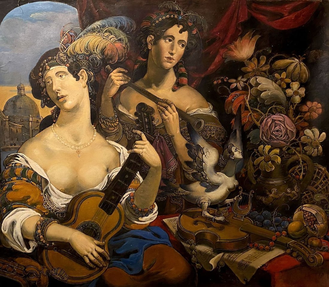 Oil painting Birth of a melody Litvinov Oleg Arkad'yevich: Title: Oil painting Birth of a melody Litvinov Oleg Arkad'yevich Description: NoLitv 582 *** ABOUT THIS PAINTING *** * TITLE: "Birth of a melody" * ARTISTS: Litvinov Oleg Arkad'yevich * SIZE: 81x96 cm