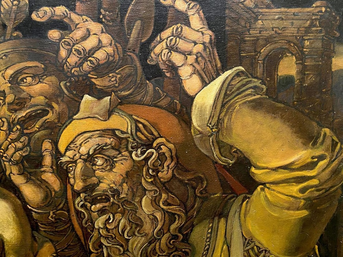 Oil painting The mockery of Christ Litvinov Oleg Arkad'yevich - 2