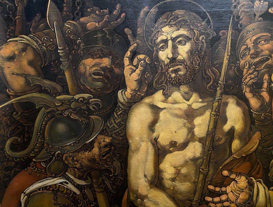 Oil painting The mockery of Christ Litvinov Oleg Arkad'yevich - 4