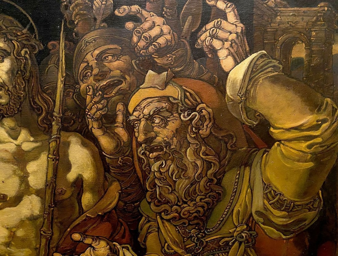 Oil painting The mockery of Christ Litvinov Oleg Arkad'yevich - 9