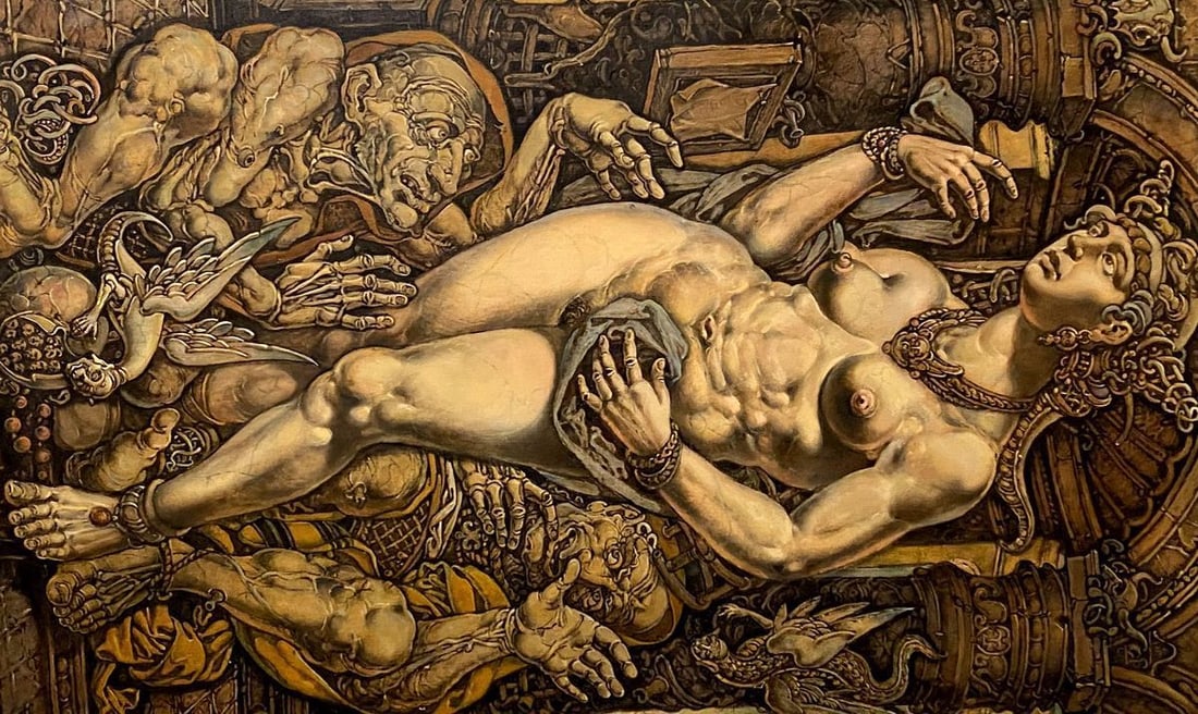 Oil painting Susanna and the Elders Litvinov Oleg Arkad'yevich: Title: Oil painting Susanna and the Elders Litvinov Oleg Arkad'yevich Description: NoLitv 593 *** ABOUT THIS PAINTING *** * TITLE: "Susanna and the Elders" * ARTISTS: Litvinov Oleg Arkad'yevich *