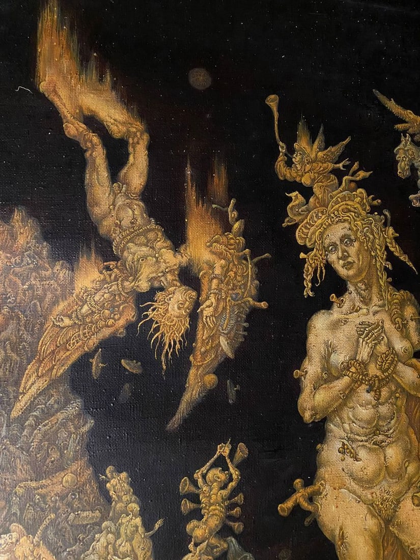 Oil painting 20th century apocalypse. Saint Catherine Litvinov Oleg Arkad'yevich - 8