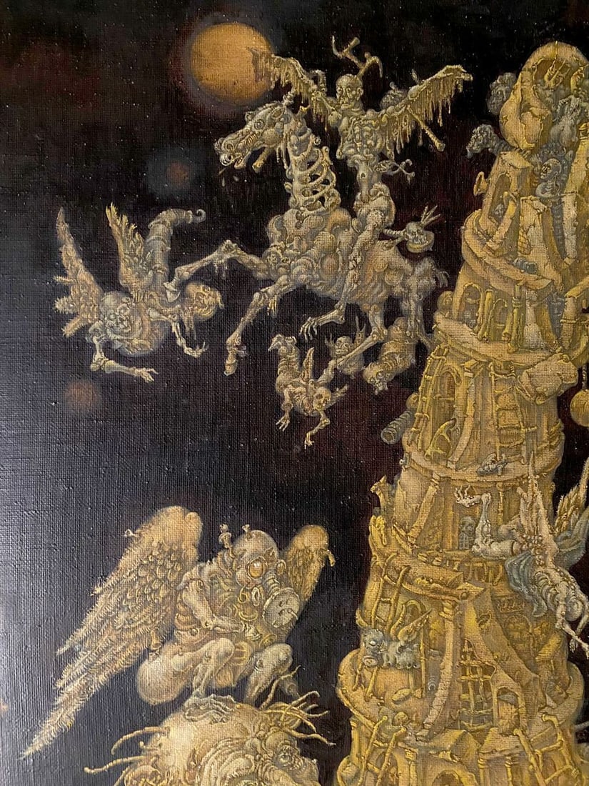 Oil painting 20th century apocalypse. Saint John Litvinov Oleg Arkad'yevich - 7