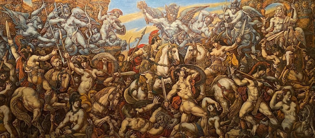 Oil painting Battle with the Amazons Litvinov Oleg Arkad'yevich: Title: Oil painting Battle with the Amazons Litvinov Oleg Arkad'yevich Description: NoLitv 600 *** ABOUT THIS PAINTING *** * TITLE: "Battle with the Amazons" * ARTISTS: Litvinov Oleg Arkad'yevich * SI
