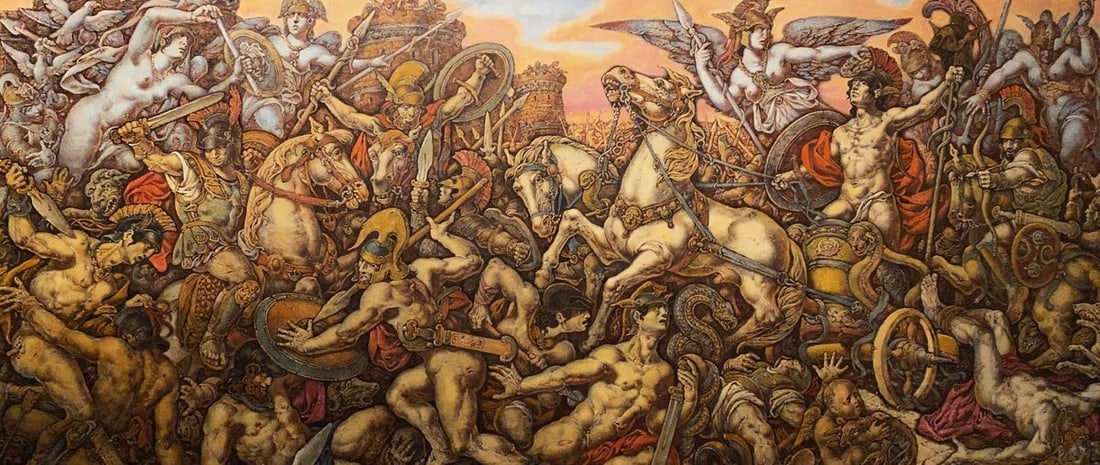 Oil painting Troy Litvinov Oleg Arkad'yevich: Title: Oil painting Troy Litvinov Oleg Arkad'yevich Description: NoLitv 602 *** ABOUT THIS PAINTING *** * TITLE: "Troy" * ARTISTS: Litvinov Oleg Arkad'yevich * SIZE: 220x97 cm/'86.61x38.18 inches' *