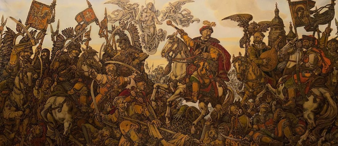 Oil painting Bogdan's triumph Litvinov Oleg Arkad'yevich: Title: Oil painting Bogdan's triumph Litvinov Oleg Arkad'yevich Description: NoLitv 603 *** ABOUT THIS PAINTING *** * TITLE: "Bogdan's triumph" * ARTISTS: Litvinov Oleg Arkad'yevich * SIZE: 220x95 cm/