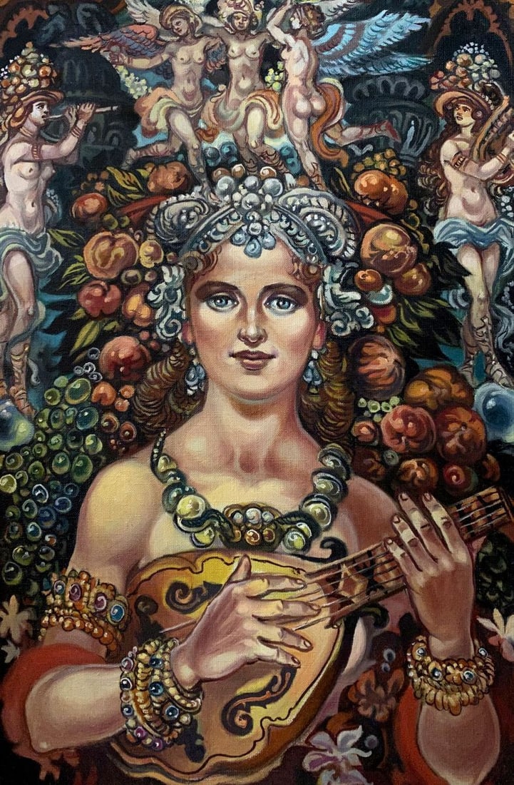 Oil painting Muse Alexander Arkadievich Litvinov: Title: Oil painting Muse Alexander Arkadievich Litvinov Description: NoLitv 610 *** ABOUT THIS PAINTING *** * TITLE: "Muse" * ARTISTS: Alexander Arkadievich Litvinov * SIZE: 40x60 cm/'15.74x23.62