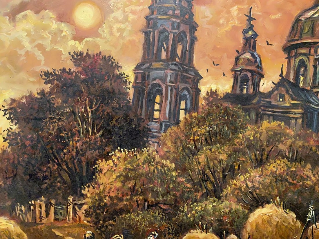 Oil painting Monastery Alexander Arkadievich Litvinov - 5