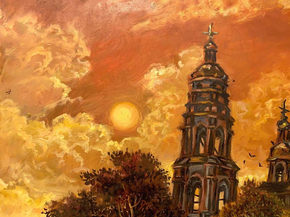 Oil painting Monastery Alexander Arkadievich Litvinov - 6